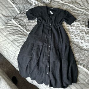 Lightspun Button-Front Tiered Midi Dress - New / Never Worn